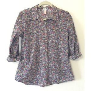 Modcloth Downeast floral blouse Medium