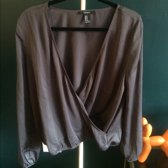 Grey F21 blouse
