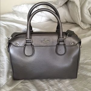 Silver coach bag