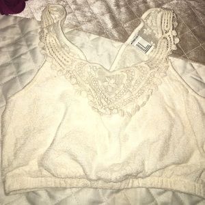 Cream crop top