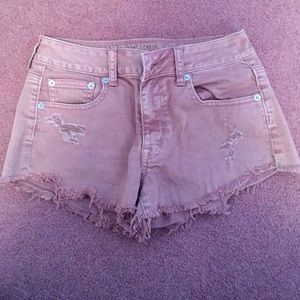 American eagle mauve festival shorts