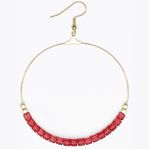 Red Carpet Swarovski Crystal Gold hoops