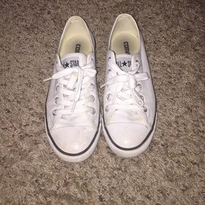 White Converse All Star lean