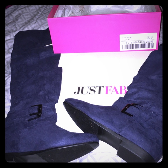 Billan knee high navy boots