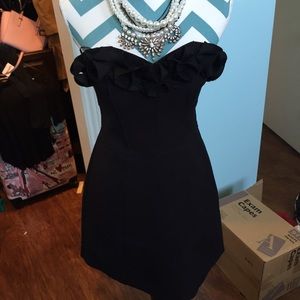 Topshop rose origami strapless dress