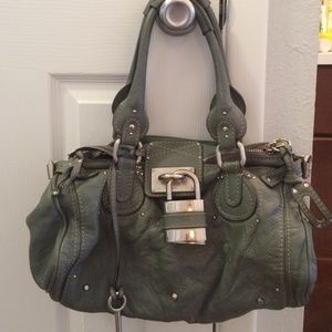 100% authentic Chloe Pattington Tote Moss Green