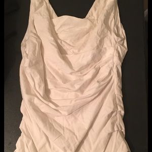 Express White Bunched Tank Top!!