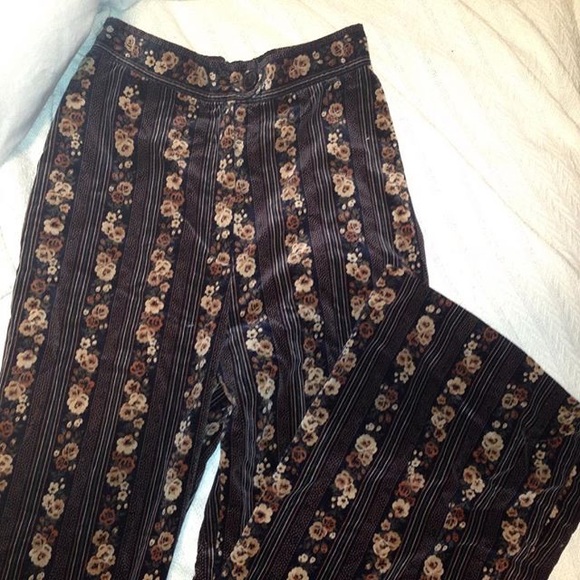 Velvet bell bottoms