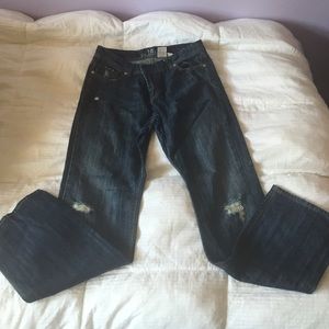 Bootcut blue jeans