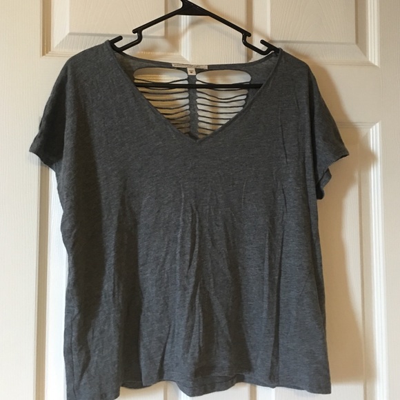 Express Slouch cut open back tee