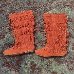 Indian fringe boots