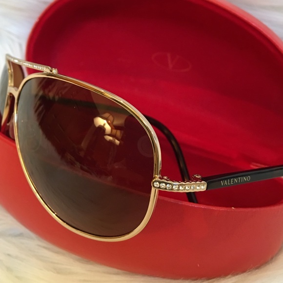 Valentino gold and diamond aviators - Picture 2 of 4