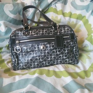 COACH Chelsea black and gray satchel