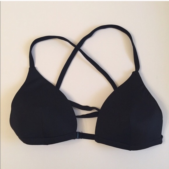 Black strappy asos swim top