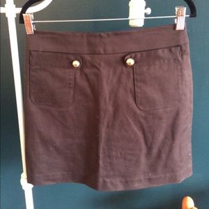 Brown skirt w gold buttons