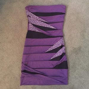 Purple and black dress