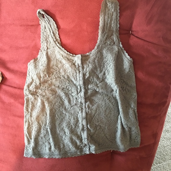 Gray lace top