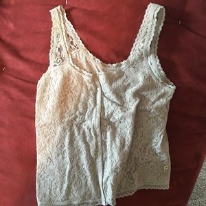 White lace tank