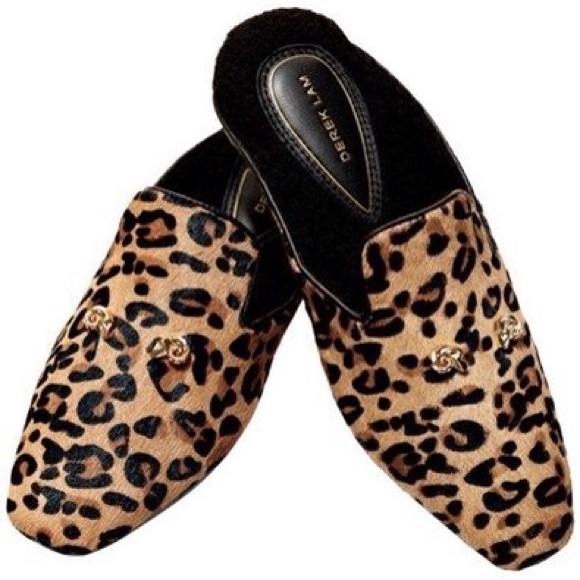Derek Lam Leather and Pony Hair Slippers
