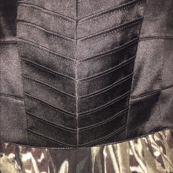 Elegant Long Butterfly Chiffon w/ Satin Top Dress - Picture 3 of 4