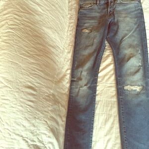 MENS distressed skinny jeans size 31/32