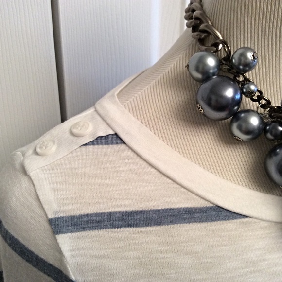 Splendid Tops - Splendid made in USA white and blue top