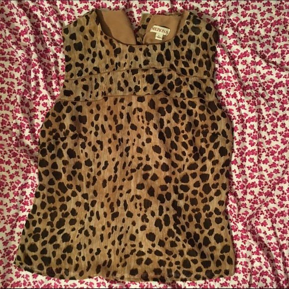 Merona Leopard print Tank blouse