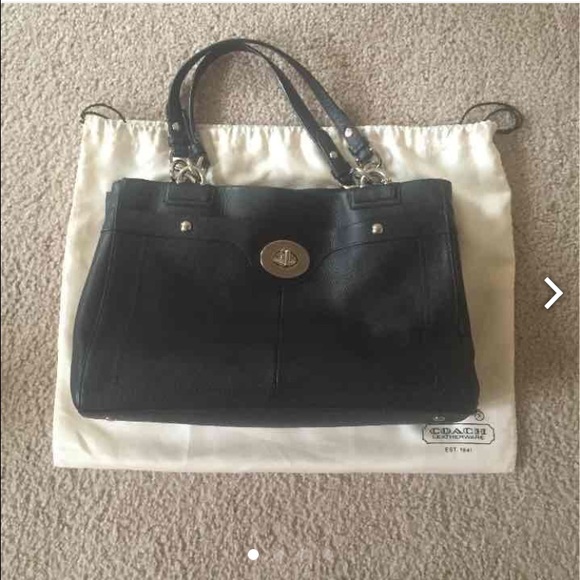 Black Pebble Coach Bag