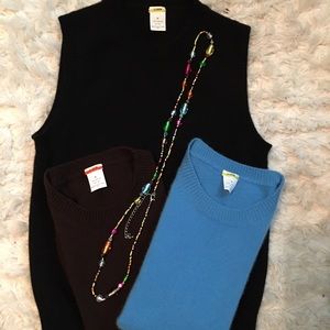 (3) J Crew Cashmere Sleeveless Sweaters