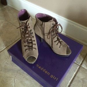 Madden Girl peep toe bootie