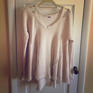 ‼️FREE PEOPLE‼️'Moonshine V' Cold Shoulder Sweater