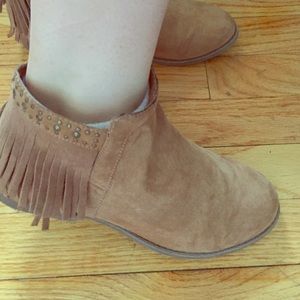 Mossimo supply co. Fringe booties