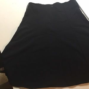 George- Black Flare- Pleated Knee Length Skirt.