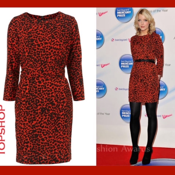 Red leopard print dress - Picture 1 of 4