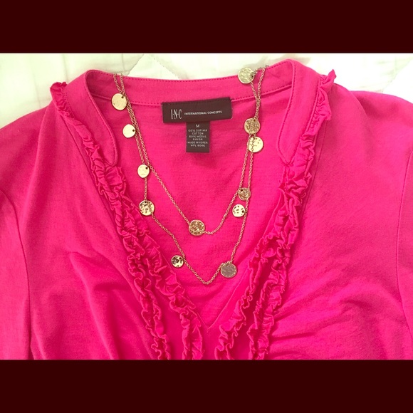 I.N.C. fuschia top