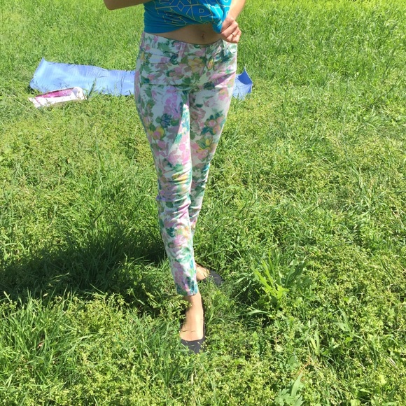 Floral straight leg jeans - Picture 1 of 4