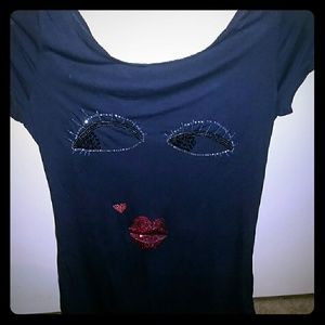 Armani Exchange Novelty Black Top