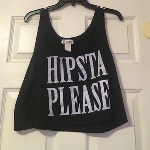Hipsta please cropped tank