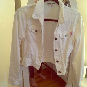 Hard Tail cozy white jean jacket