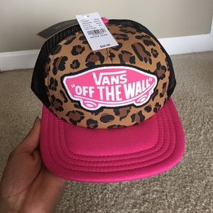 Cheetah print Vans trucker hat