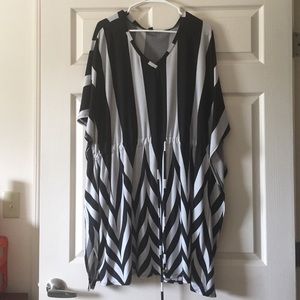 Black and White Blouse