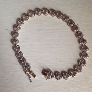 Gold plated heart bracelet