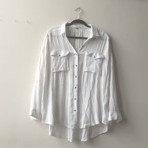 White free people button up