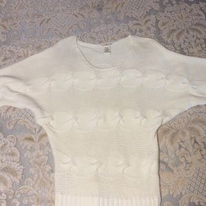 Tunic length knit top.