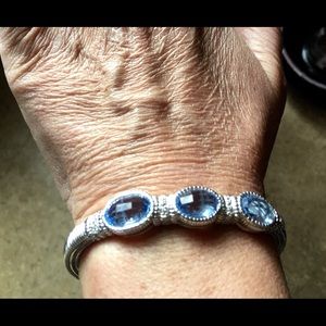 Judith Ripka Aquamarine Sterling silver bracelet