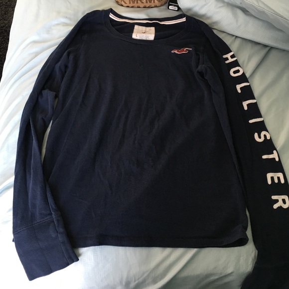 Dark blue size L Hollister Long Sleeve Shirt