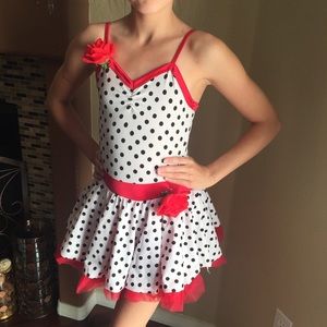 Polka-Dot Dance Pageant Size Girls 10 💜👑