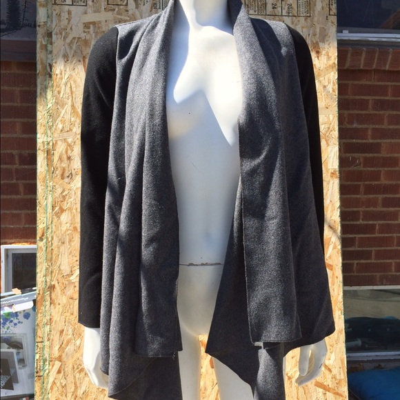 Wool waterfall cardigan