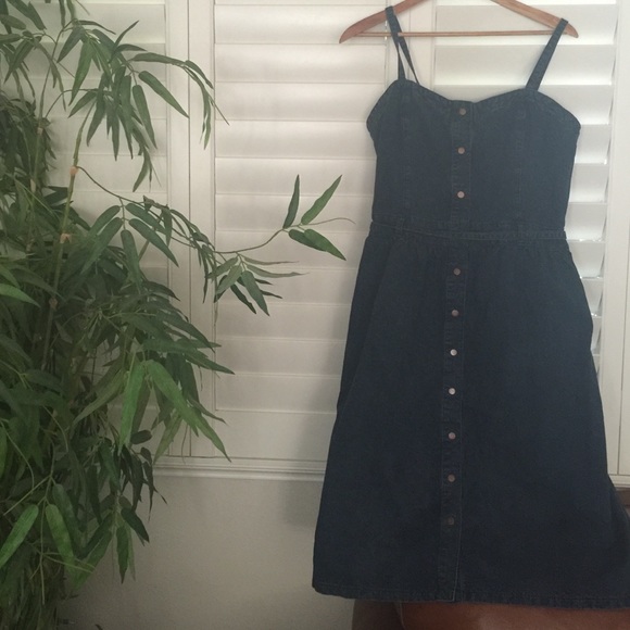 Moto Vintage Midi Denim Dress - Picture 2 of 3