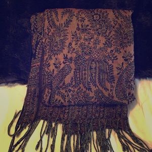 Brown pattern pashmina